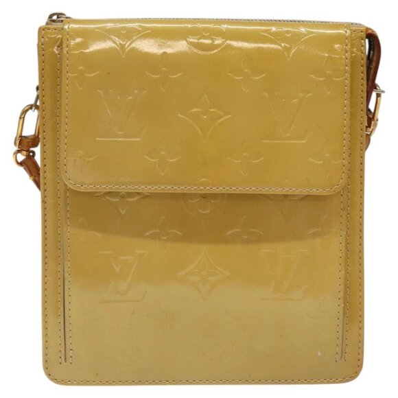 LOUIS VUITTON Monogram Vernis Motto Accessory Pouch Beige M91136 LV Auth MX027 - Picture 14 of 16